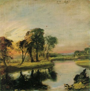 Oil constable,john Painting - A View on the Stour  1810 by Constable,John