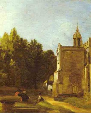 Oil constable,john Painting - Church Porch  (The Church Porch, East Bergholt). 1809 by Constable,John