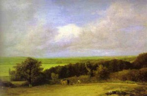 Oil landscape Painting - Landscape  Ploughing Scene in Suffolk  A Summerland 1814 by Constable,John