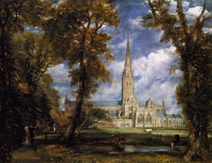  Photograph - Salisbury Cathedral from the Bishop's Grounds    -  c. 1825 by Constable,John