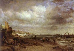 Oil constable,john Painting - The Chain Pier, Brighton. 1827 by Constable,John