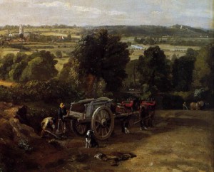 Oil constable,john Painting - The Stour Valley with the Church of Dedham (detail)   1814 by Constable,John