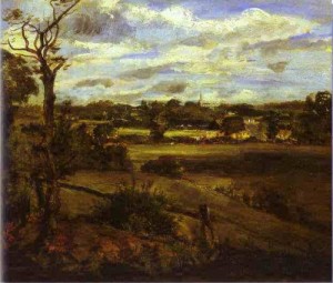  Photograph - View of Highgate from Hampstead Heath. c.1830s by Constable,John