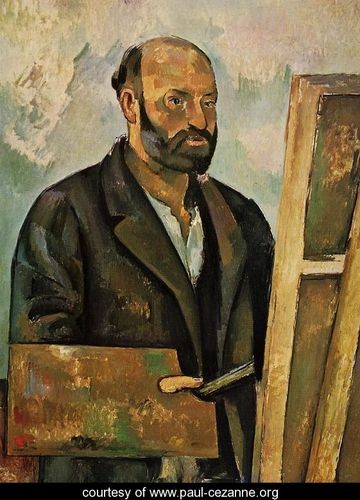 Self Portrait With Palette by Cezanne,Paul