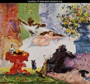 Oil cezanne,paul Painting - A Modern Olympia by Cezanne,Paul