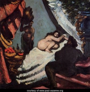 Oil cezanne,paul Painting - A Modern Olympia (Pasha by Cezanne,Paul