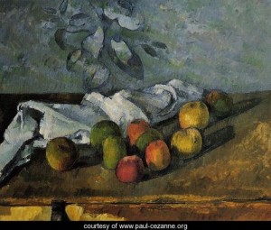 Oil cezanne,paul Painting - Apples And Napkin by Cezanne,Paul