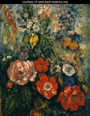 Oil cezanne,paul Painting - Bouquet Of Flowers by Cezanne,Paul