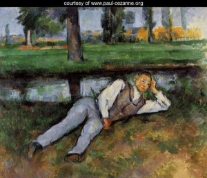  Photograph - Boy Resting by Cezanne,Paul