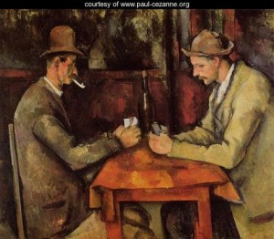 Oil cezanne,paul Painting - Cardplayers by Cezanne,Paul