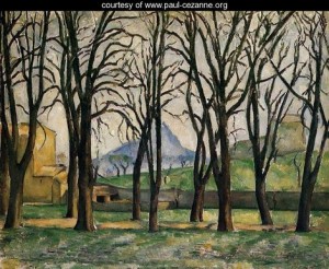 Oil Painting - Chestnut Trees At The Jas De Bouffan by Cezanne,Paul