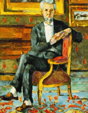 Oil cezanne,paul Painting - Chocquet Seated  c.1877 by Cezanne,Paul