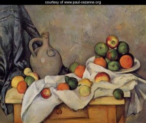  Photograph - Curtain Jug And Fruit by Cezanne,Paul