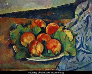 Oil cezanne,paul Painting - Dish Of Peaches] by Cezanne,Paul