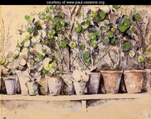  Photograph - Flowerpots by Cezanne,Paul