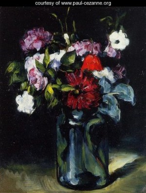 Photograph - Flowers In A Vase by Cezanne,Paul