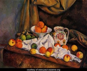 Oil cezanne,paul Painting - Fruit Bowl Pitcher And Fruit by Cezanne,Paul