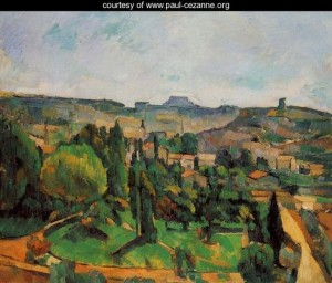 Oil landscape Painting - Ile De France Landscape by Cezanne,Paul