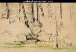 Oil cezanne,paul Painting - Into The Woods by Cezanne,Paul
