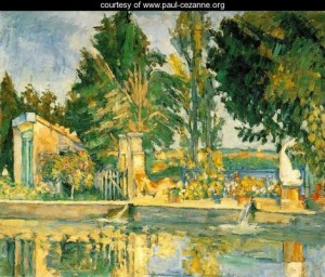 Oil cezanne,paul Painting - Jas De Bouffan The Pool by Cezanne,Paul