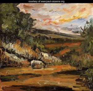 Oil cezanne,paul Painting - Landscape by Cezanne,Paul