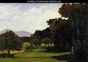Oil cezanne,paul Painting - Landscape Near Aix En Provence by Cezanne,Paul