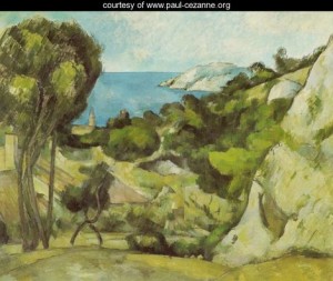 Oil nature Painting - Landscape Study After Nature Aka The Seat At L Estaque by Cezanne,Paul