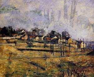 Oil landscape Painting - Landscape V by Cezanne,Paul