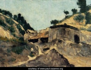 Oil landscape Painting - Landscape With Watermill by Cezanne,Paul