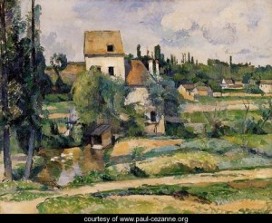 Oil cezanne,paul Painting - Mill On The Couleuvre At Pontoise by Cezanne,Paul