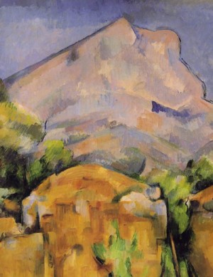 Oil the Painting - Mont Sainte Victoire Seen from the Bibemus Quarry c. 1897 by Cezanne,Paul