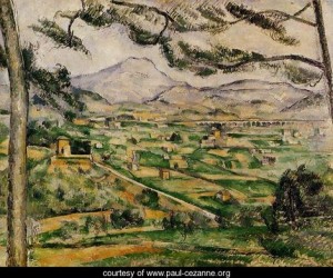 Oil cezanne,paul Painting - Mont Sainte Victoire With Large Pine by Cezanne,Paul