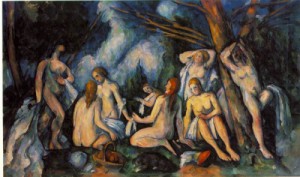 Oil cezanne,paul Painting - Nudes in Landscape  1900-1905 by Cezanne,Paul