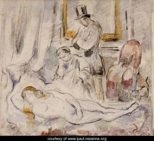 Oil cezanne,paul Painting - Olympia by Cezanne,Paul