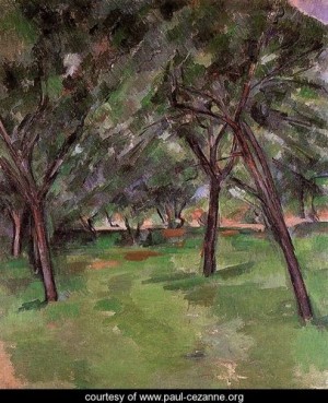 Oil cezanne,paul Painting - Orchard by Cezanne,Paul