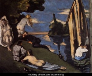 Oil cezanne,paul Painting - Pastoral Aka Idyll by Cezanne,Paul