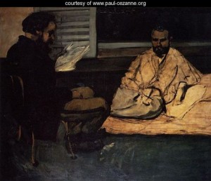 Oil cezanne,paul Painting - Paul Alexis Reading To Zola by Cezanne,Paul