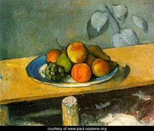 Oil cezanne,paul Painting - Peaches, Pears and Grapes by Cezanne,Paul