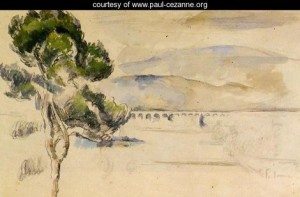 Oil tree Painting - Pine Tree In The Arc Valley by Cezanne,Paul