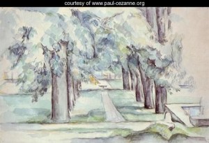 Oil cezanne,paul Painting - Pool And Lane Of Chestnut Trees At Jas De Bouffan by Cezanne,Paul