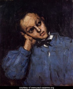 Oil cezanne,paul Painting - Portrait Of A Young Man by Cezanne,Paul