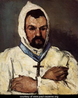 Oil portrait Painting - Portrait Of Uncle Dominique As A Monk by Cezanne,Paul