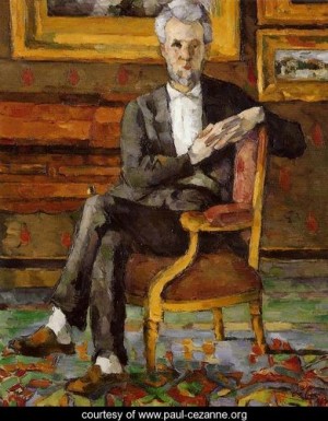 Oil portrait Painting - Portrait Of Victor Chocquet Seated by Cezanne,Paul