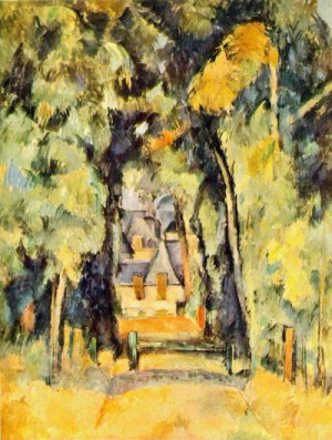 Oil cezanne,paul Painting - Road at Chantilly  1888 by Cezanne,Paul