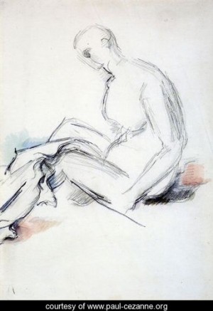 Oil cezanne,paul Painting - Seated Nude by Cezanne,Paul