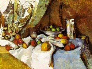 Oil cezanne,paul Painting - Still Life with Apples 1895-1898 by Cezanne,Paul