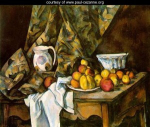 Oil flower Painting - Still Life With Flower Holder by Cezanne,Paul