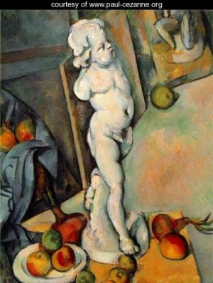 Oil still Painting - Still Life With Plaster Cupid2 by Cezanne,Paul
