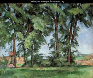 Oil cezanne,paul Painting - Tall Trees At The Jas De Bouffan by Cezanne,Paul