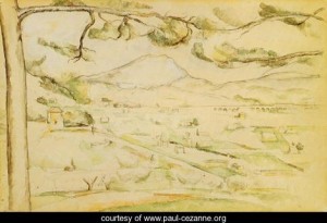 Oil the Painting - The Arc Valley by Cezanne,Paul